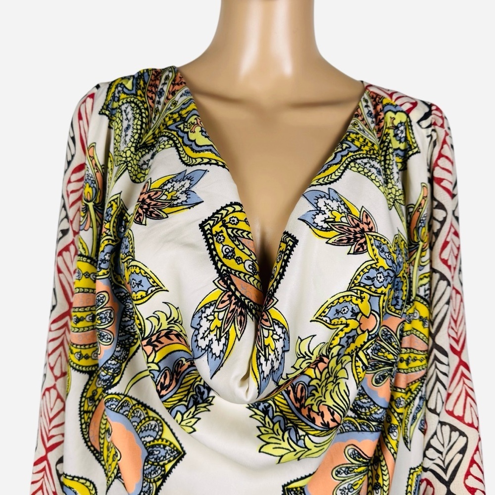 Free People Aleena Printed Long Sleeve Blouse Size S - Picture 4 of 10